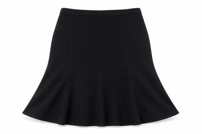 Peter Hahn Womens Black Polyester Swing Skirt Size 42 in Zip