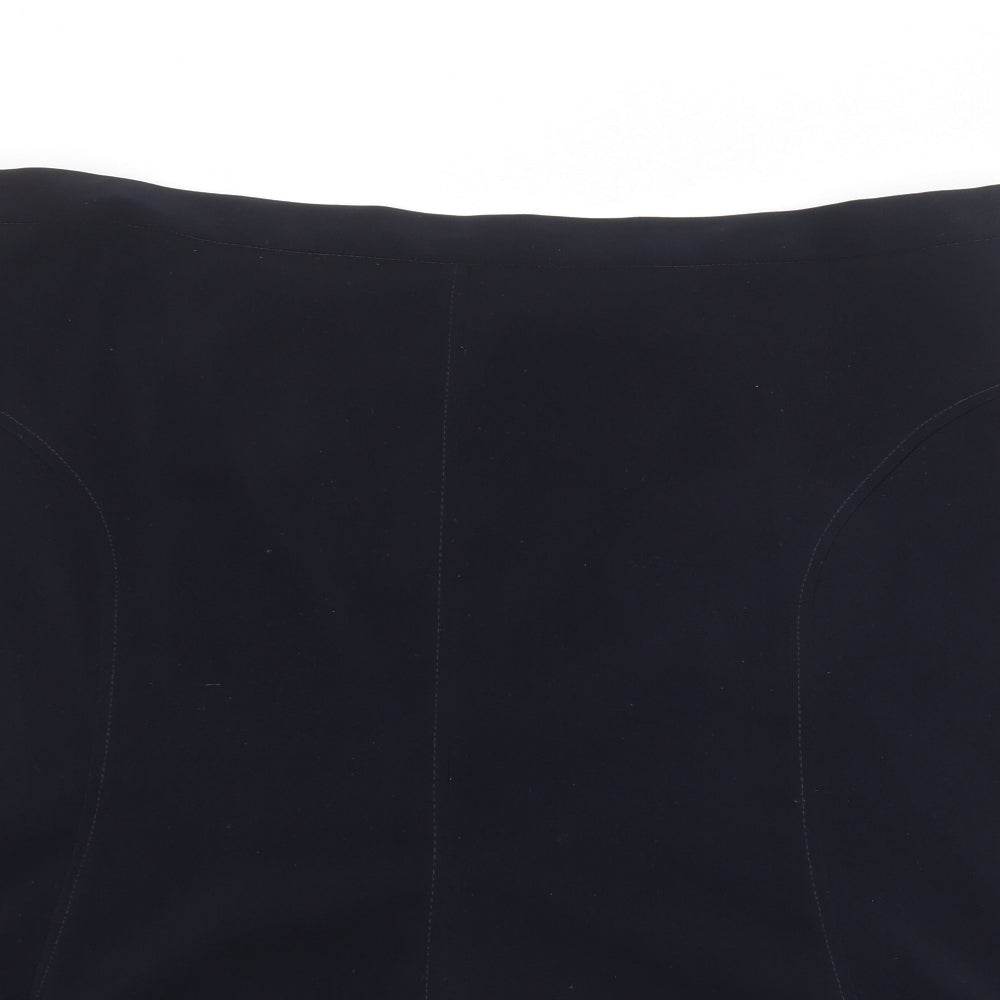 Peter Hahn Womens Black Polyester Swing Skirt Size 42 in Zip