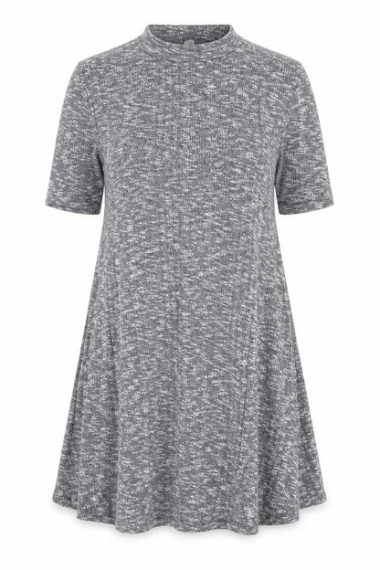 Forever 21 Womens Grey Polyester A-Line Size M Mock Neck Pullover