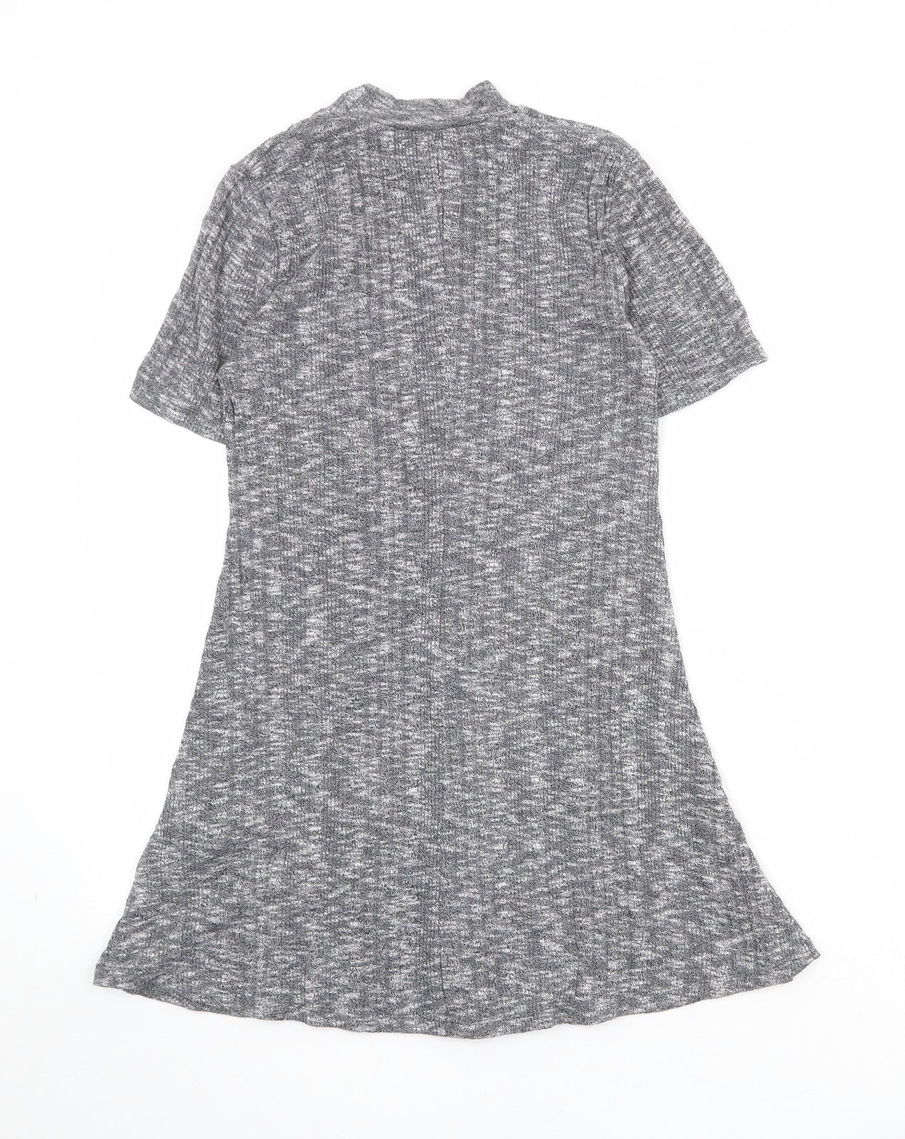 FOREVER 21 Womens Grey Polyester A-Line Size M Mock Neck Pullover