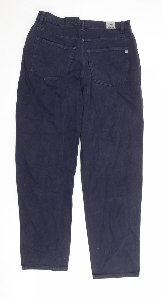 Mens UK Size 34 in Recover Regular Fit Tapered Blue Jeans