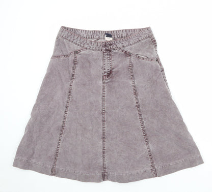 Gap Womens Grey Cotton A-Line Skirt Size 8 Zip