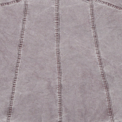 Gap Womens Grey Cotton A-Line Skirt Size 8 Zip