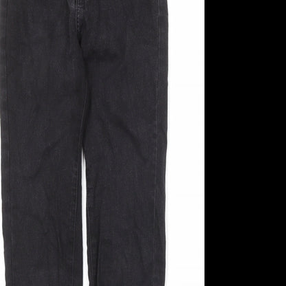 Boohoo Womens Black Cotton Skinny Jeans Size 8 Regular Zip