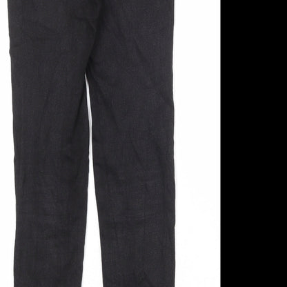 Boohoo Womens Black Cotton Skinny Jeans Size 8 Regular Zip