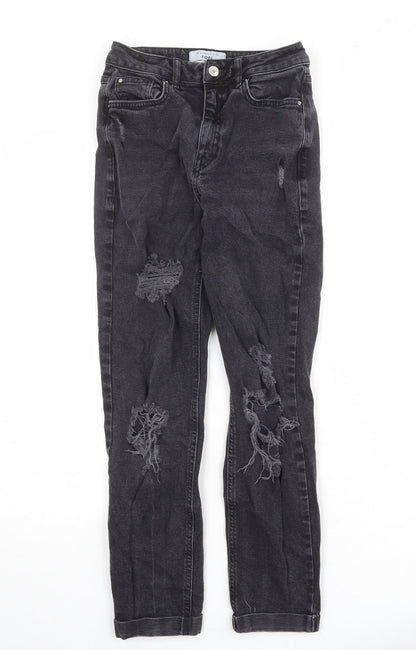 New Look Womens Black Cotton Skinny Jeans Size 10 Regular Zip