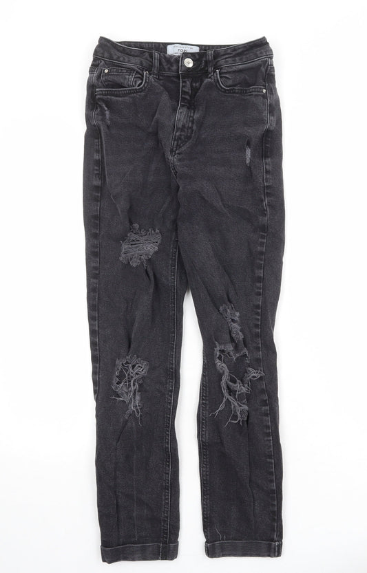 New Look Womens Black Cotton Skinny Jeans Size 10 Regular Zip