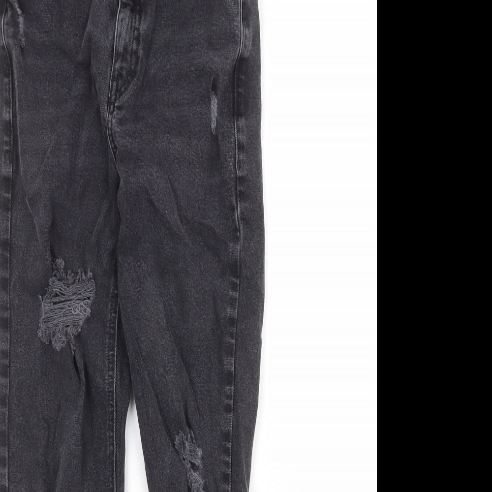 New Look Womens Black Cotton Skinny Jeans Size 10 Regular Zip