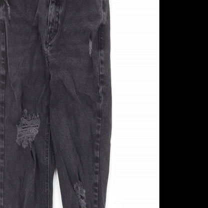 New Look Womens Black Cotton Skinny Jeans Size 10 Regular Zip