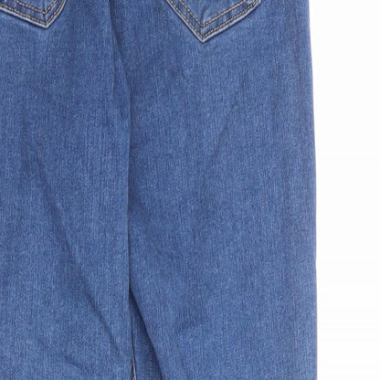 Topshop Womens Blue Cotton Skinny Jeans Size 26 in Regular Zip