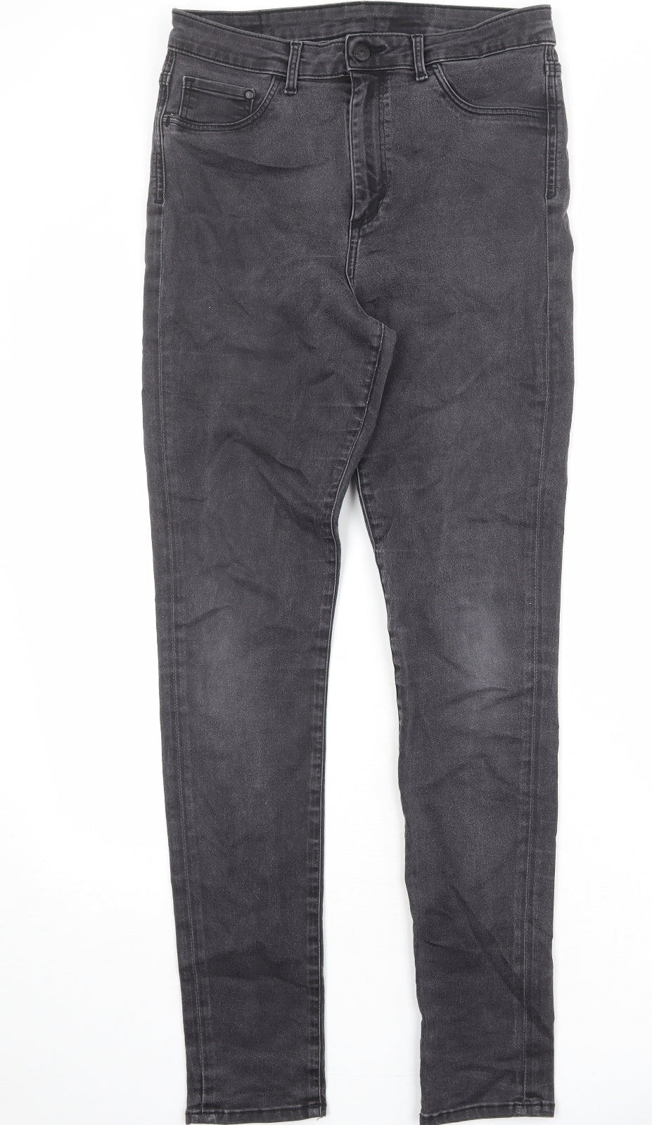 Womens UK Size 31 in H&M Regular Fit Skinny Grey Jeans