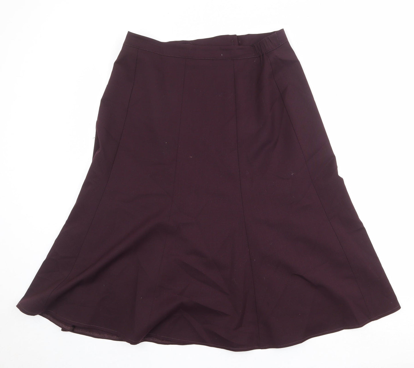 Country Casuals Womens Purple Polyester A-Line Skirt Size 14 Zip