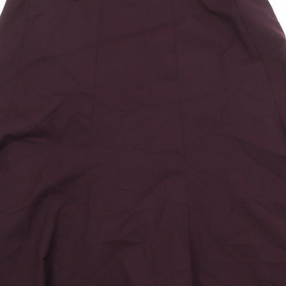 Country Casuals Womens Purple Polyester A-Line Skirt Size 14 Zip