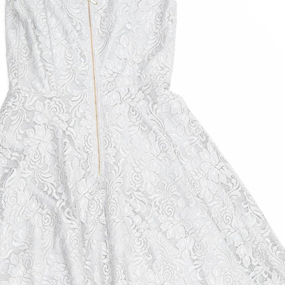 Jolie Moi Womens Grey Polyamide A-Line Size 12 V-Neck Zip