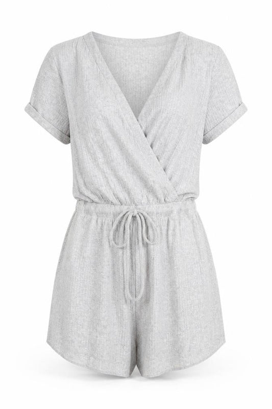 Womens UK Size 4 In the Style One-Piece Grey Playsuit