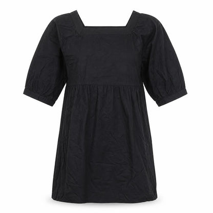 Monki Womens Black 100% Cotton A-Line Size XS Square Neck Pullover
