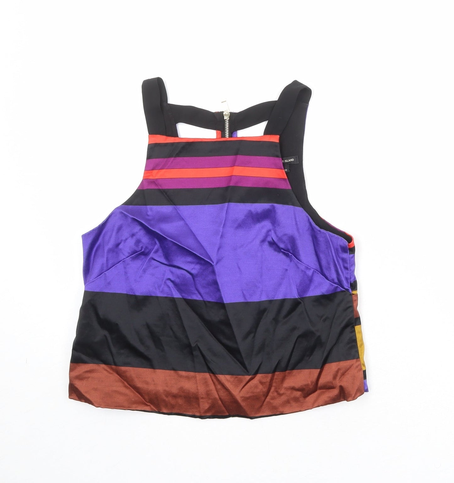 Womens UK Size 10 River Island Multicoloured Basic Tank