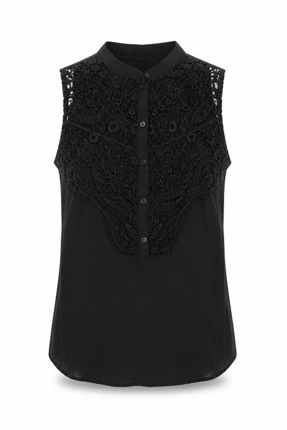 Womens UK Size 8 Divided by H&M Black Basic Button-Up