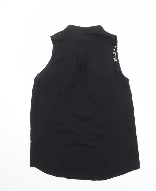 Womens UK Size 8 Divided by H&M Black Basic Button-Up