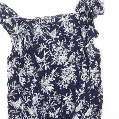 Womens UK Size 10 Oasis Blue Basic Blouse