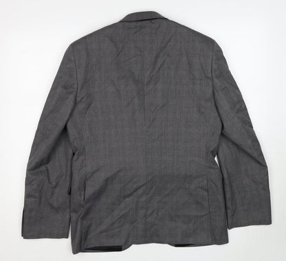 Mens UK Size One Size Burton Regular Grey Suit Jacket