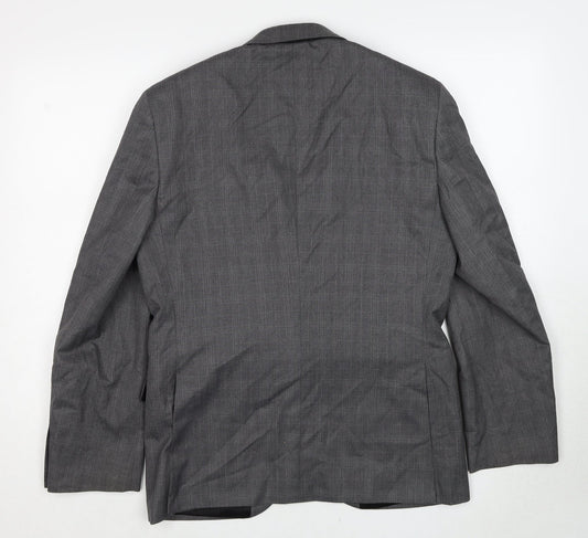Mens UK Size One Size Burton Regular Grey Suit Jacket