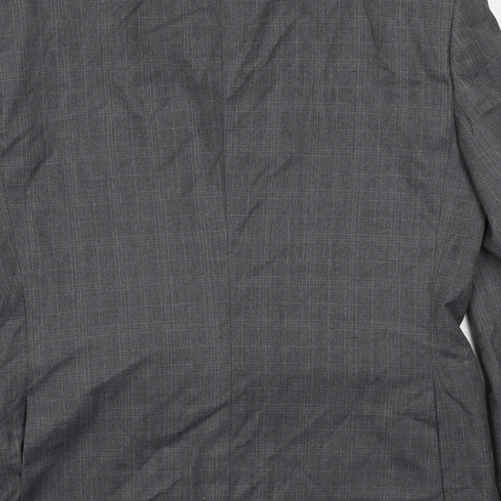 Mens UK Size One Size Burton Regular Grey Suit Jacket