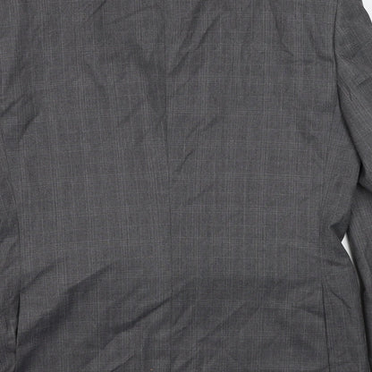Mens UK Size One Size Burton Regular Grey Suit Jacket
