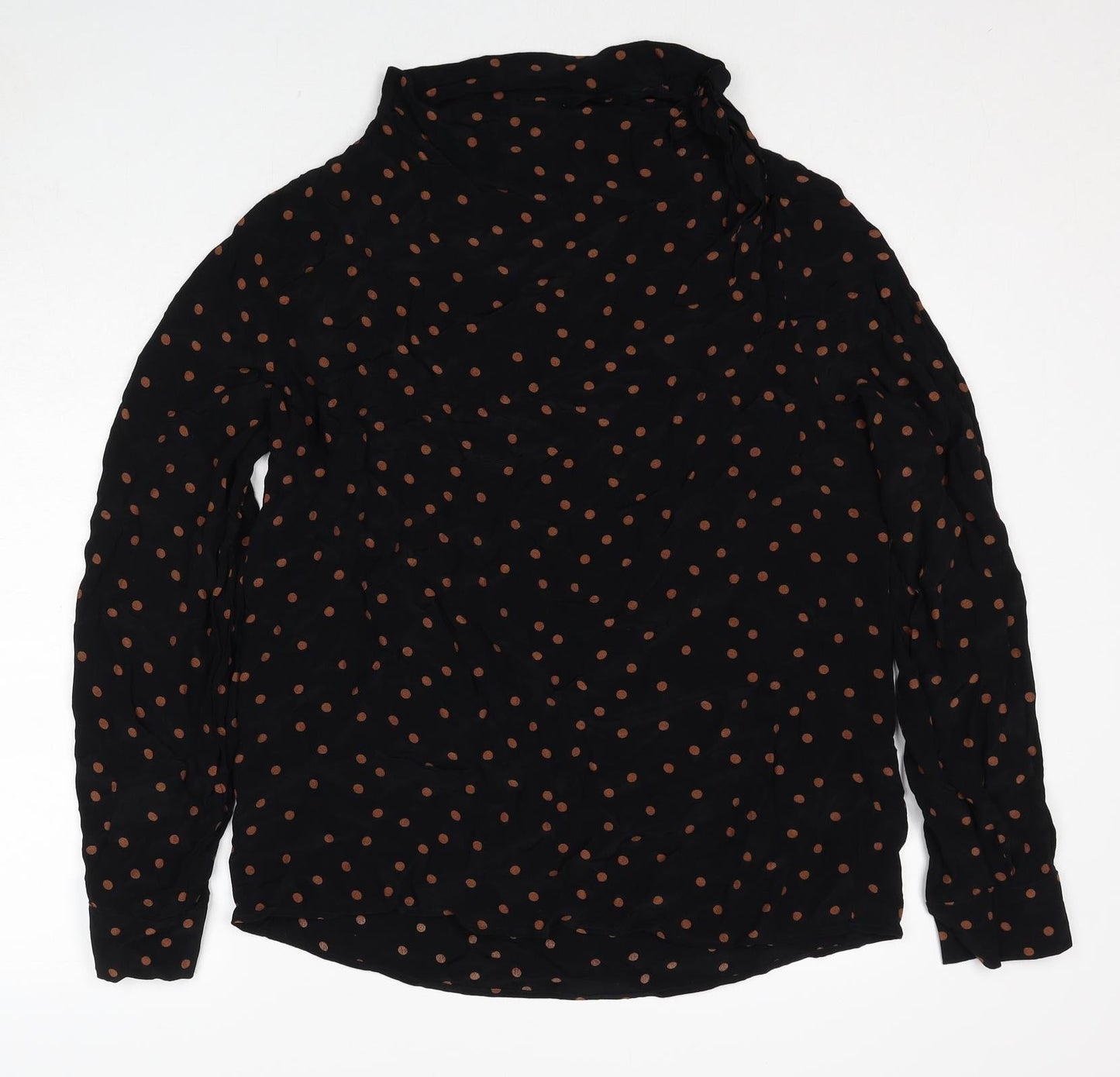 Womens UK Size 14 Topshop Black Basic Blouse