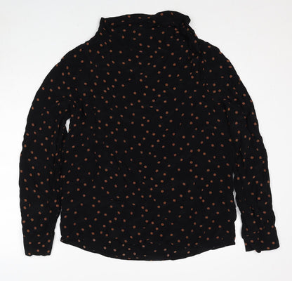 Womens UK Size 14 Topshop Black Basic Blouse
