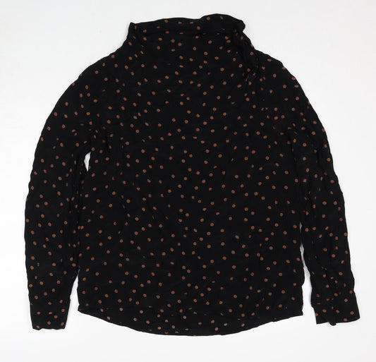 Womens UK Size 14 Topshop Black Basic Blouse