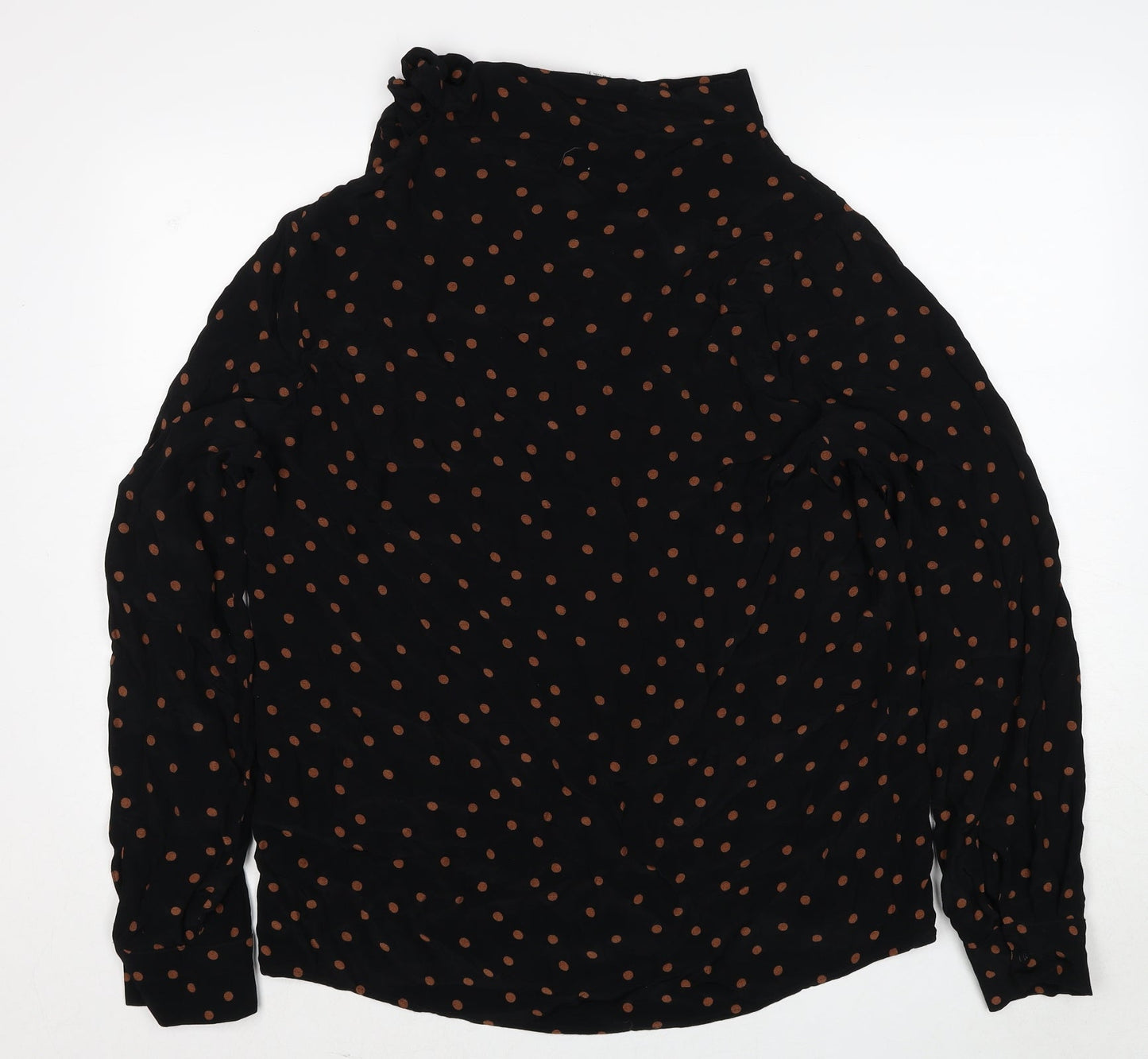 Womens UK Size 14 Topshop Black Basic Blouse