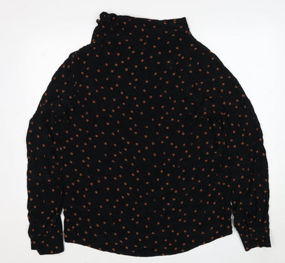 Womens UK Size 14 Topshop Black Basic Blouse