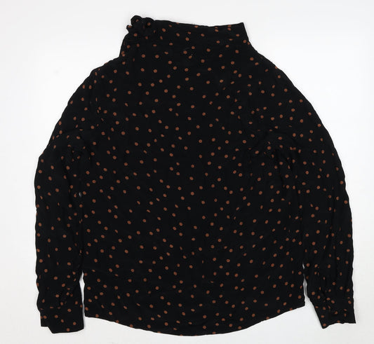 Womens UK Size 14 Topshop Black Basic Blouse