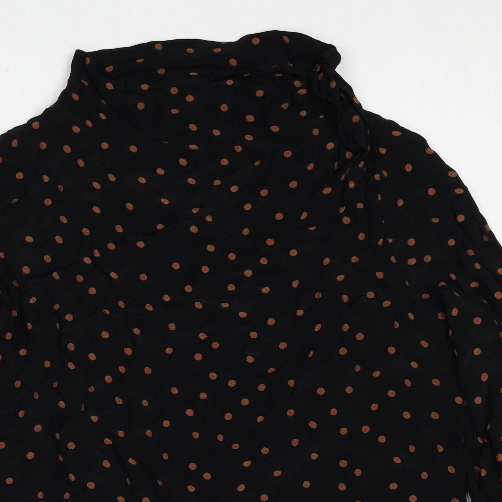 Womens UK Size 14 Topshop Black Basic Blouse