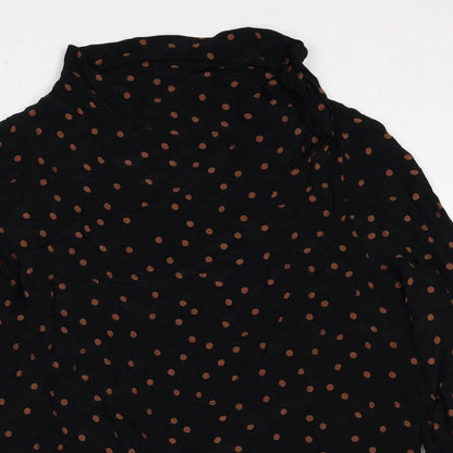 Womens UK Size 14 Topshop Black Basic Blouse