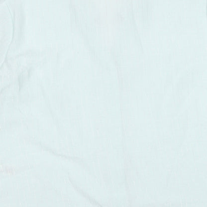 Womens UK Size 16 Marks and Spencer Blue Basic Button-Up