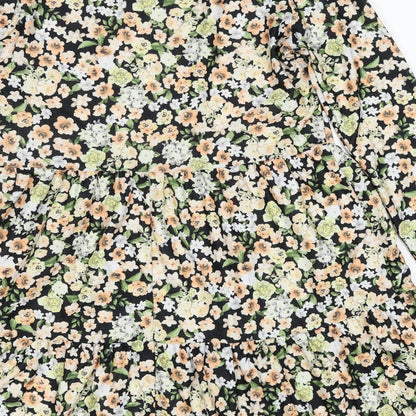 River Island Womens Multicoloured Floral Polyester A-Line Size 10 Round Neck Pullover