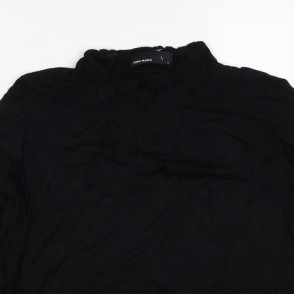Womens UK Size L VERO MODA Black Basic Blouse