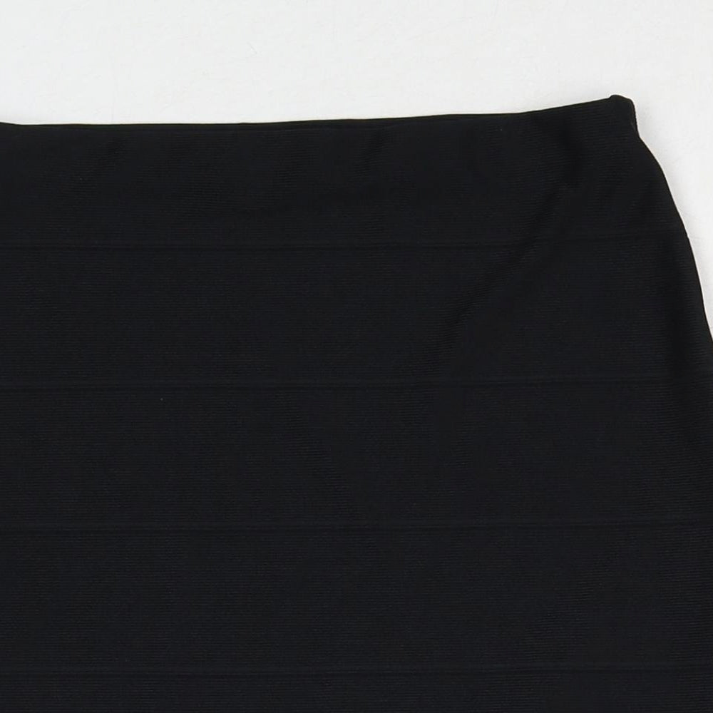 Missguided Womens Black Polyester Bandage Skirt Size 8