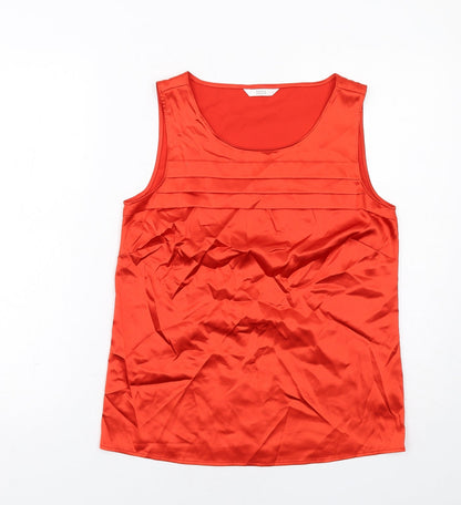 Womens UK Size 8 Marks and Spencer Red Basic Tank