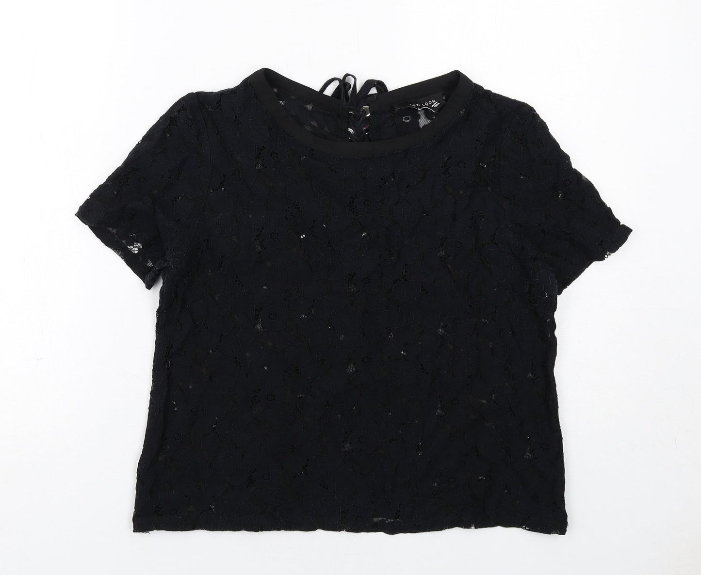 Womens UK Size 12 New Look Black Basic T-Shirt