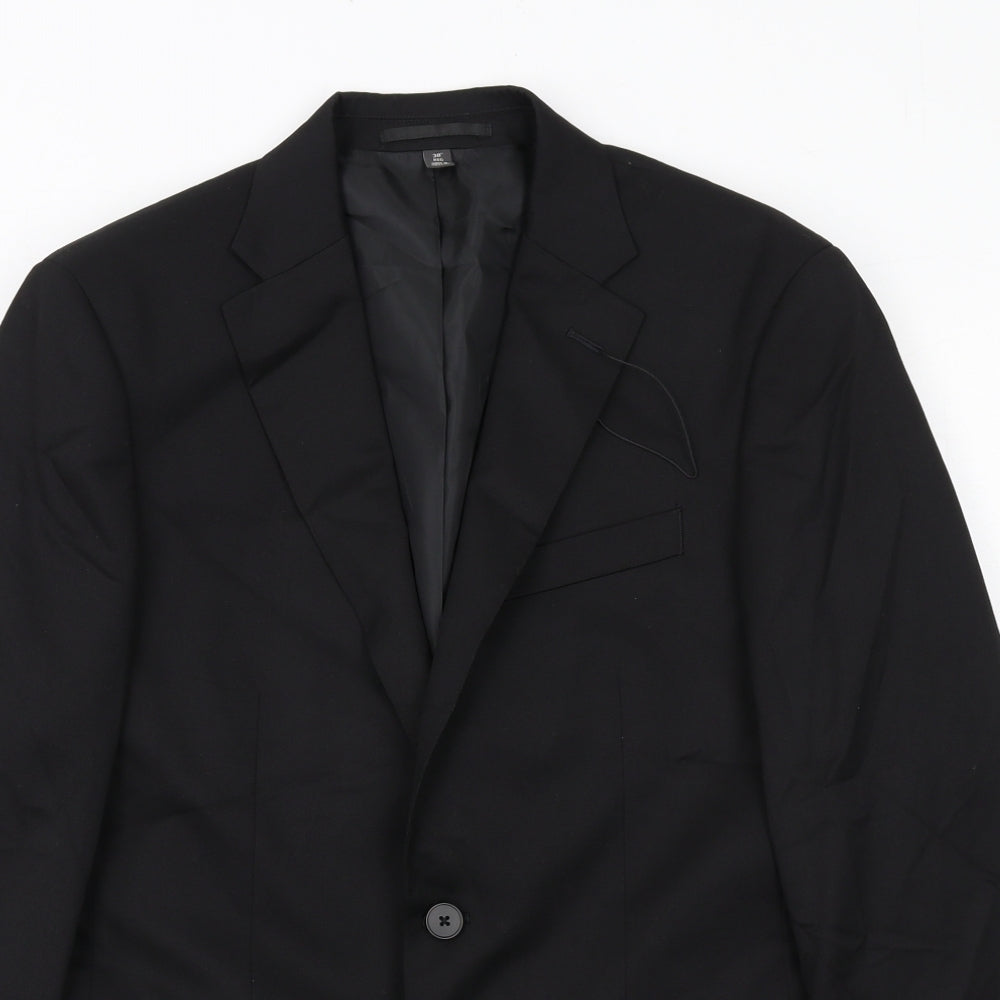 Mens UK Size 38 Marks and Spencer Regular Black Suit Jacket