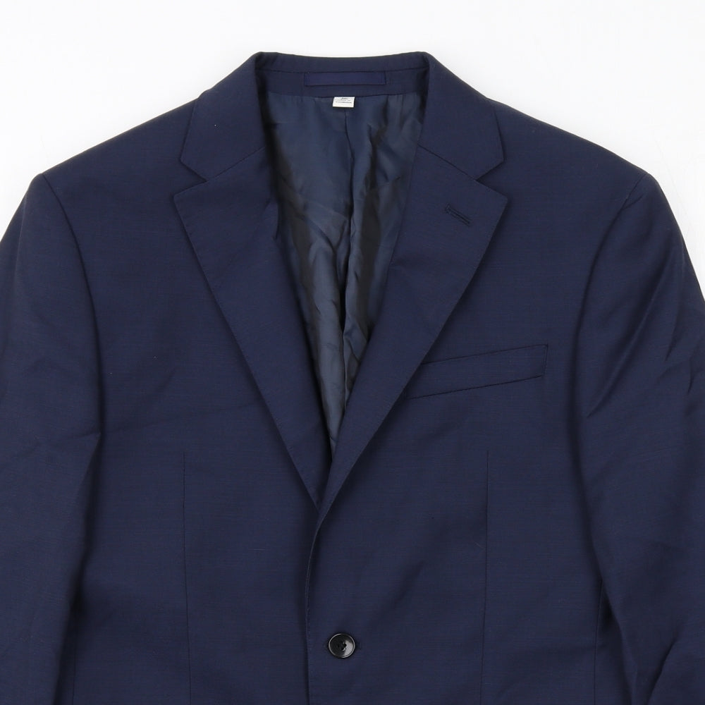 Mens UK Size 38 Marks and Spencer Regular Blue Suit Jacket