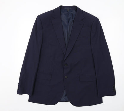 Mens UK Size 42 Marks and Spencer Regular Blue Suit Jacket