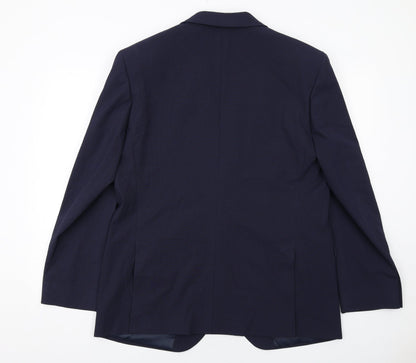 Mens UK Size 42 Marks and Spencer Regular Blue Suit Jacket