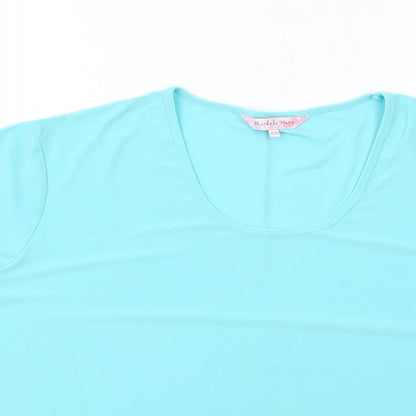 Womens UK Size 26 Michele Hope Blue Basic T-Shirt