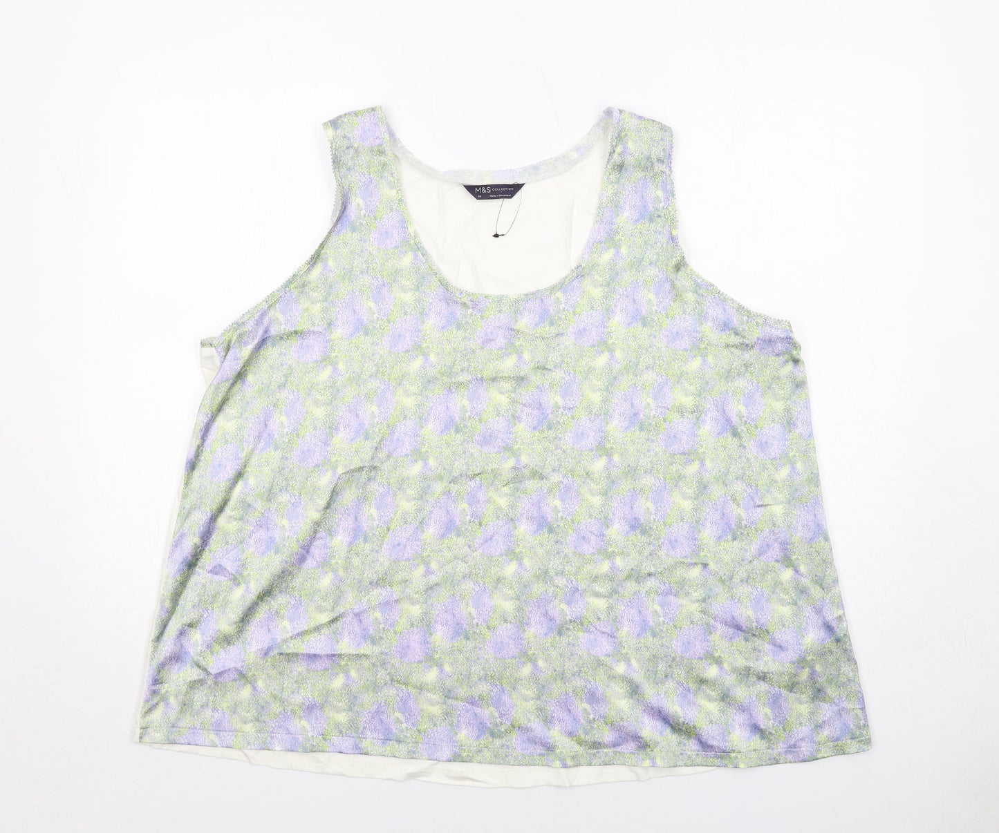 Womens UK Size 20 Marks and Spencer Multicoloured Basic Tank
