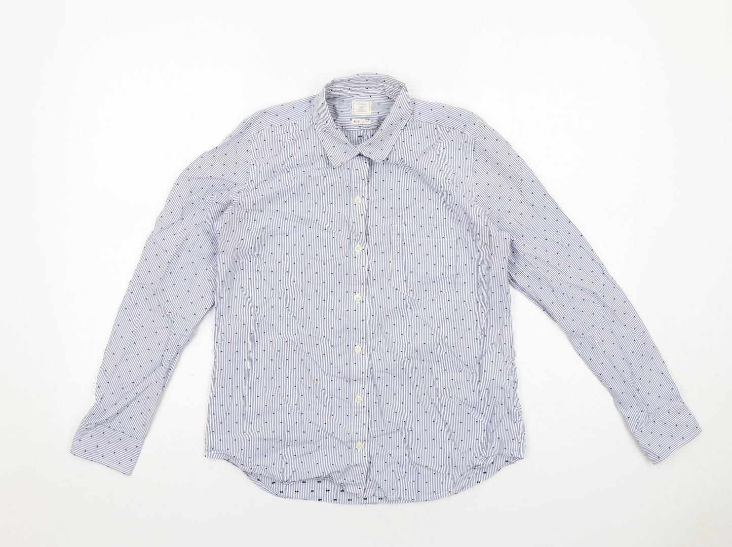 Womens UK Size XS Gap Blue Basic Button-Up