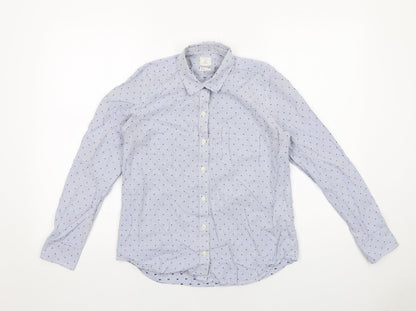 Womens UK Size XS Gap Blue Basic Button-Up